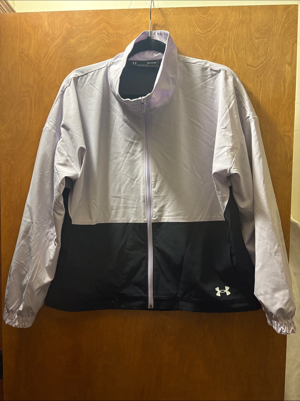 Under Armour Two-Tone Lavender and Black Full-Zip Performance Jacket